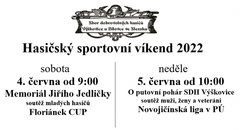 Hasičský sportovní víkend ve Výškovicích 2022
